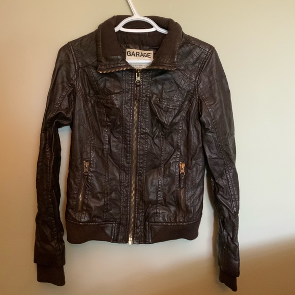 Faux leather bomber jacket - Picture 1 of 3